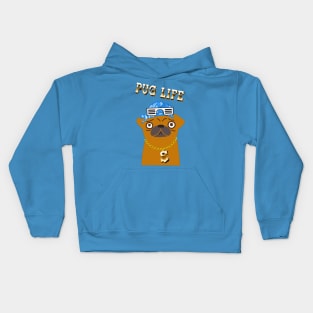 Pug Life Cute Pugs Dog Kids Hoodie